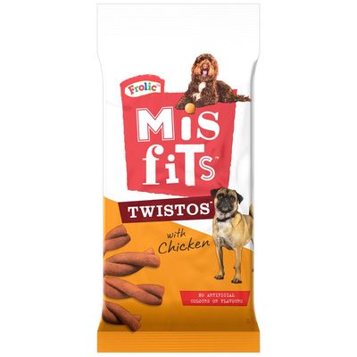 Misfits Twistos Dog Treats With Chicken 105g