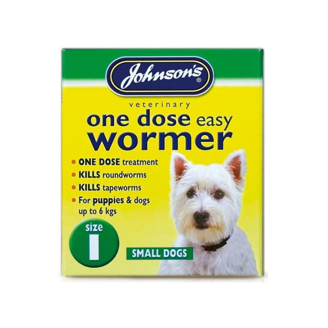 Johnson's one dose wormer for puppies & small dogs