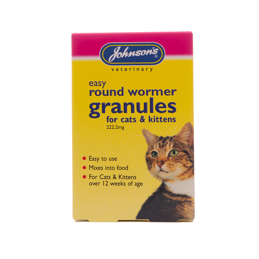 Johnsons East Round Wormer Granules for Cats and Kittens