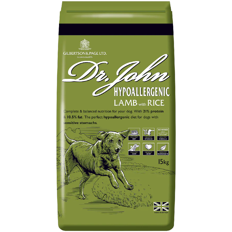 Dr John 12.5kg Hypoallergenic Lamb with Rice