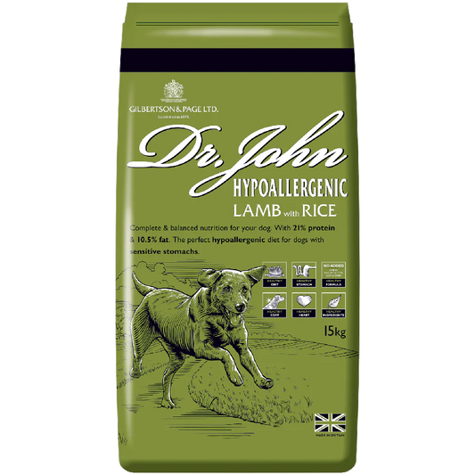 Dr John 12.5kg Hypoallergenic Lamb with Rice