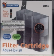 Superfish 3pcs filter cartridge aqua flow 50