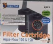 Superfish 2pcs filter cartridge aqua flow 100 and 150