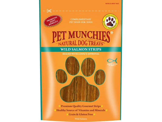 Pet Munchies Wild Salmon Strips 80g