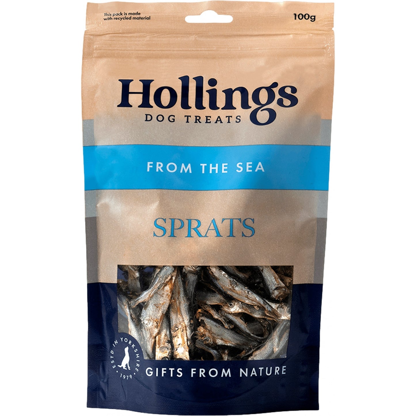 Hollings Sprats Dog Treats - From the Sea 100g