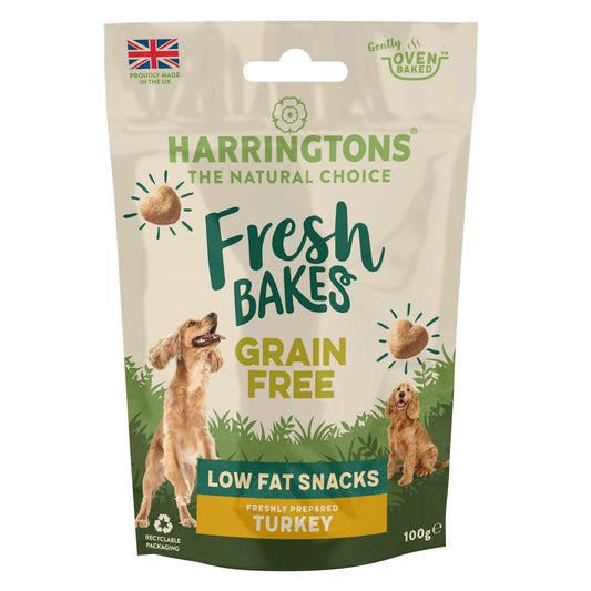 Harringtons Fresh Bakes Grain Free Low Fat Lean Turkey Dog Treats 100g